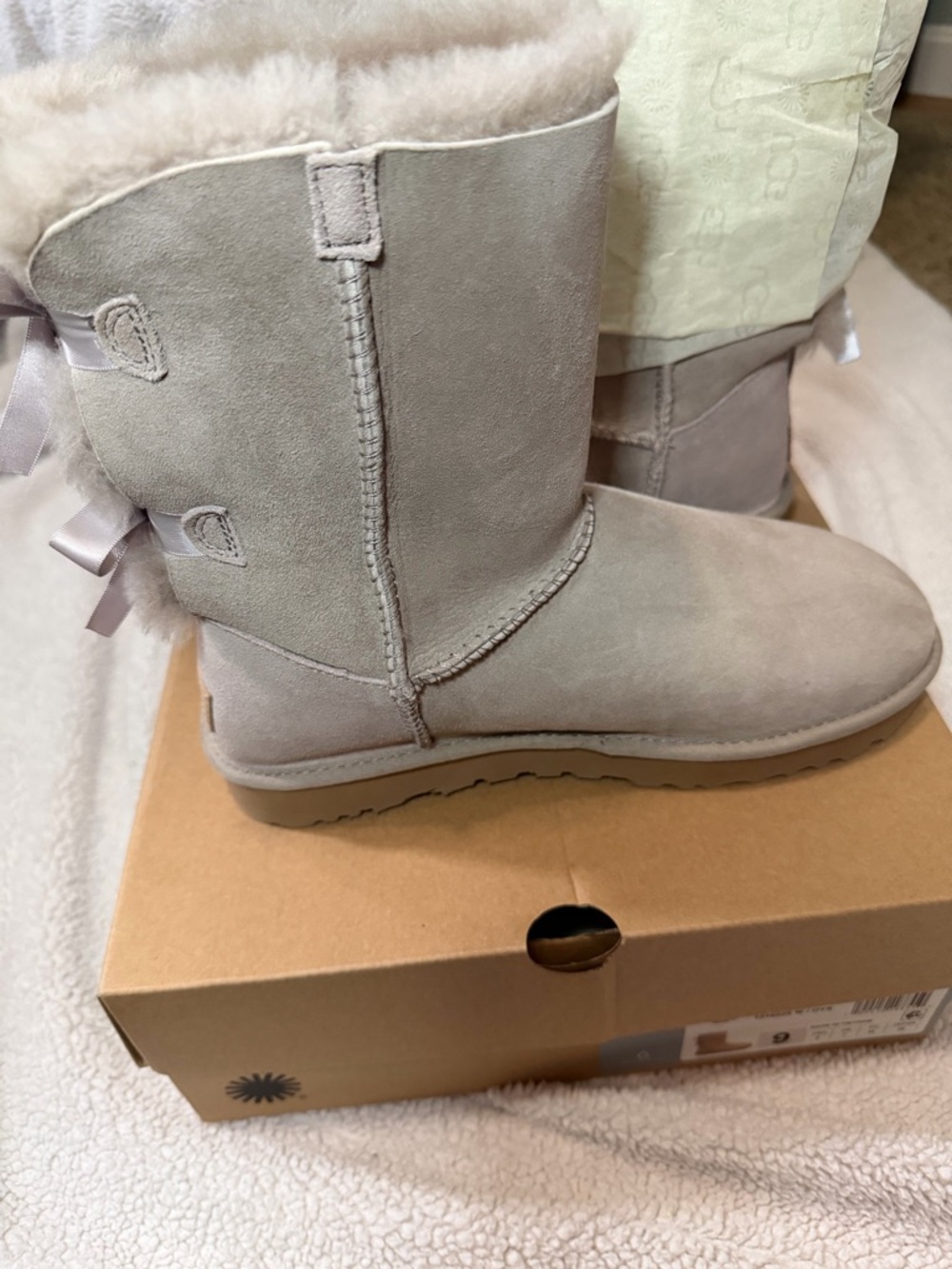 UGG W Bailey Bow II Boot - Oatmeal
